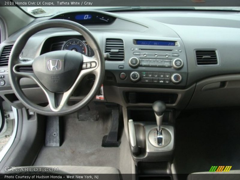 Taffeta White / Gray 2010 Honda Civic LX Coupe