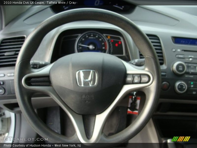 Taffeta White / Gray 2010 Honda Civic LX Coupe