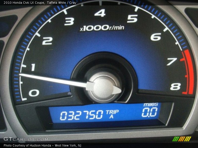 Taffeta White / Gray 2010 Honda Civic LX Coupe