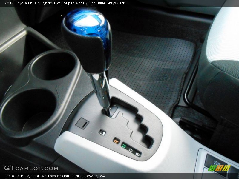 Super White / Light Blue Gray/Black 2012 Toyota Prius c Hybrid Two
