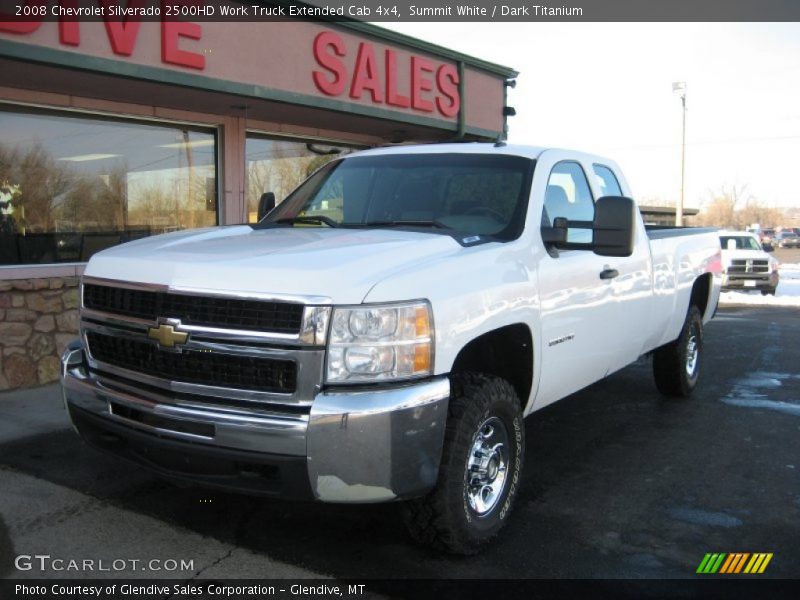Summit White / Dark Titanium 2008 Chevrolet Silverado 2500HD Work Truck Extended Cab 4x4