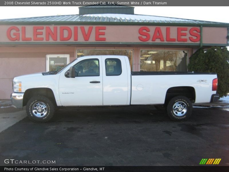 Summit White / Dark Titanium 2008 Chevrolet Silverado 2500HD Work Truck Extended Cab 4x4