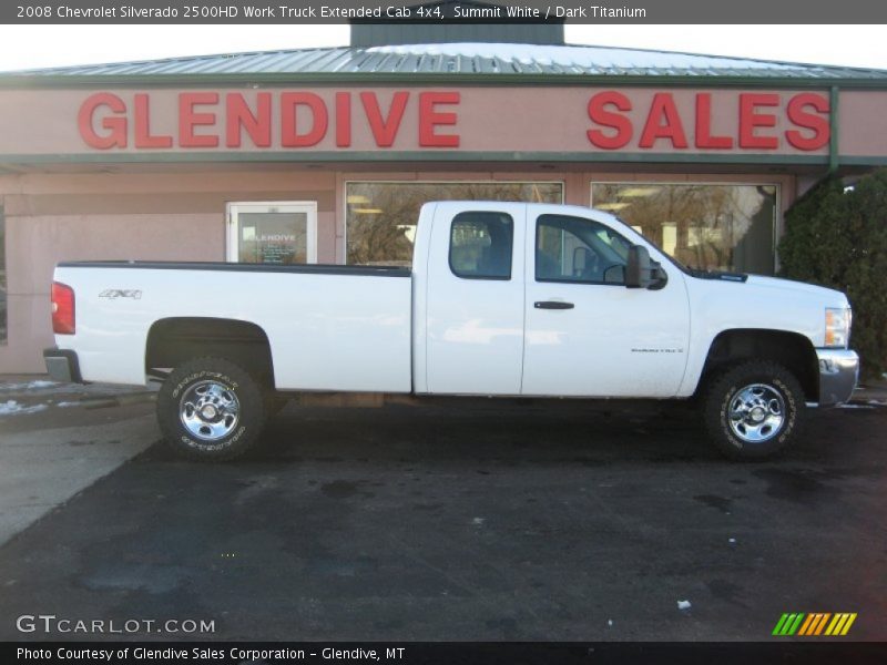 Summit White / Dark Titanium 2008 Chevrolet Silverado 2500HD Work Truck Extended Cab 4x4
