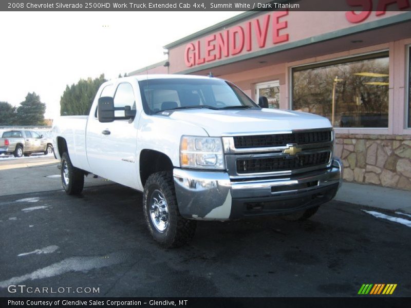 Summit White / Dark Titanium 2008 Chevrolet Silverado 2500HD Work Truck Extended Cab 4x4