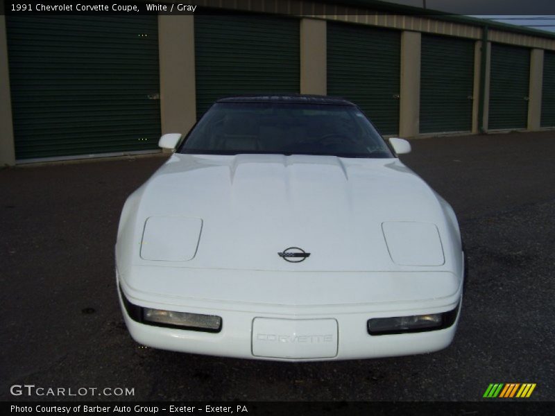 White / Gray 1991 Chevrolet Corvette Coupe