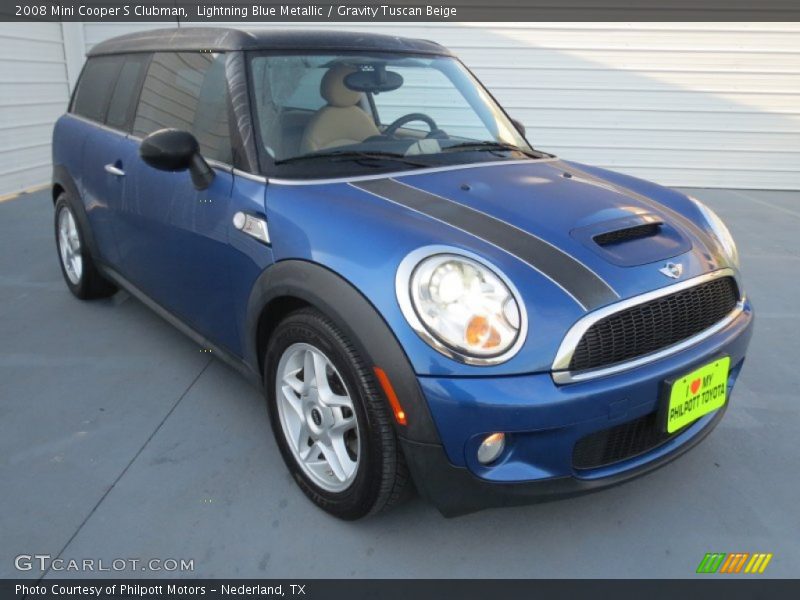 Lightning Blue Metallic / Gravity Tuscan Beige 2008 Mini Cooper S Clubman