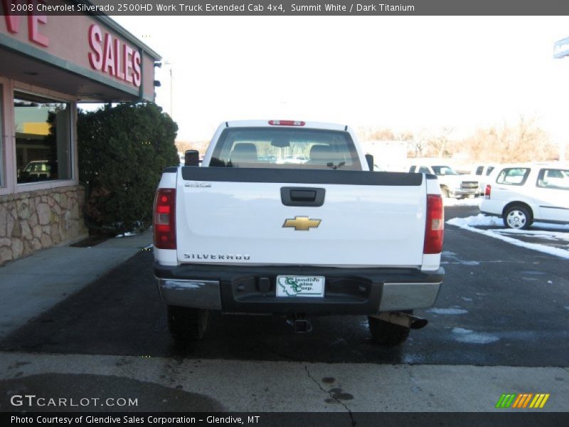 Summit White / Dark Titanium 2008 Chevrolet Silverado 2500HD Work Truck Extended Cab 4x4