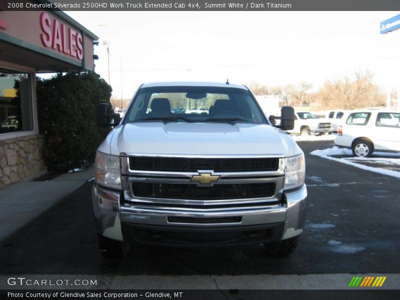 Summit White / Dark Titanium 2008 Chevrolet Silverado 2500HD Work Truck Extended Cab 4x4