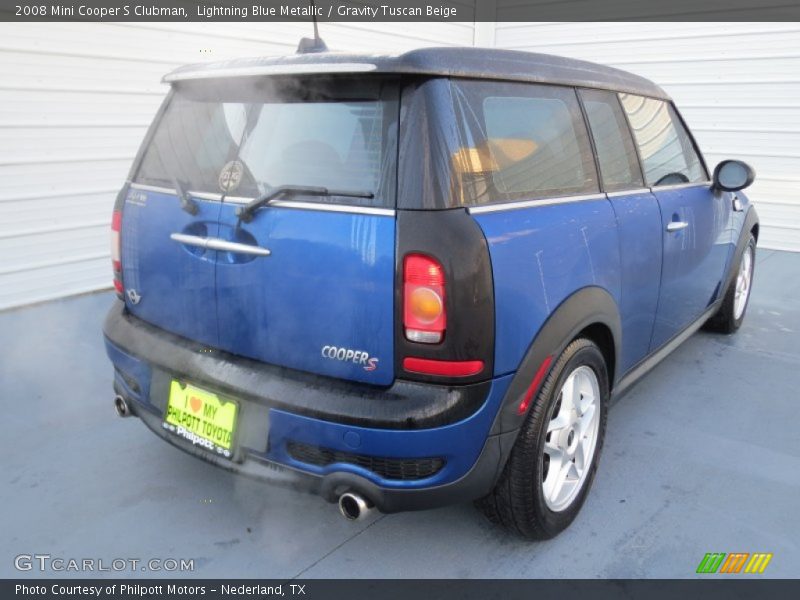 Lightning Blue Metallic / Gravity Tuscan Beige 2008 Mini Cooper S Clubman