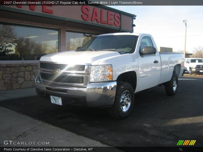 Summit White / Light Titanium/Ebony 2007 Chevrolet Silverado 2500HD LT Regular Cab 4x4