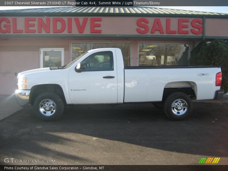Summit White / Light Titanium/Ebony 2007 Chevrolet Silverado 2500HD LT Regular Cab 4x4