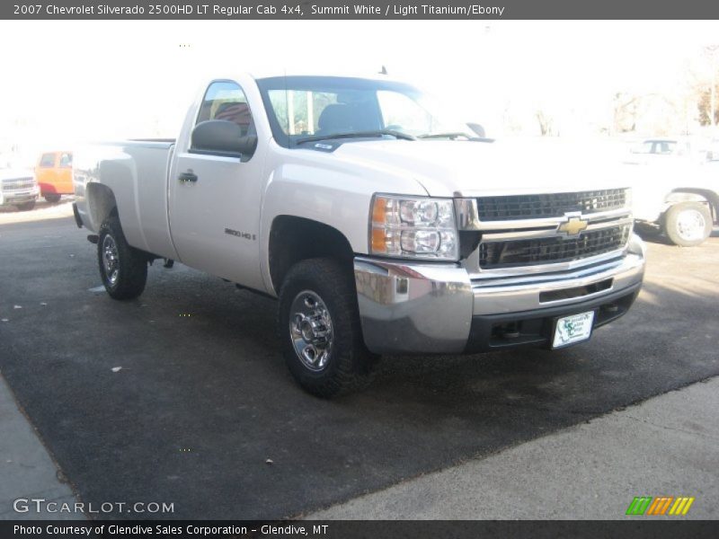 Summit White / Light Titanium/Ebony 2007 Chevrolet Silverado 2500HD LT Regular Cab 4x4