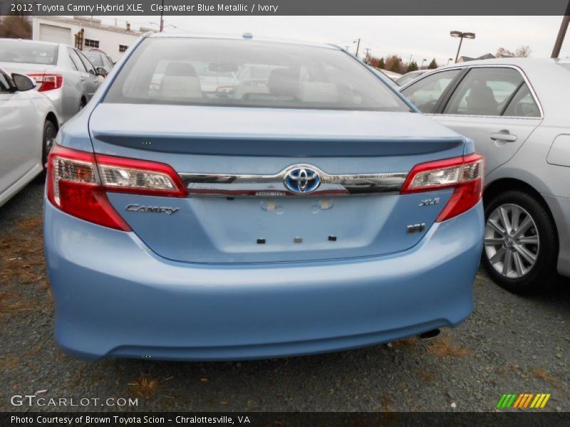 Clearwater Blue Metallic / Ivory 2012 Toyota Camry Hybrid XLE