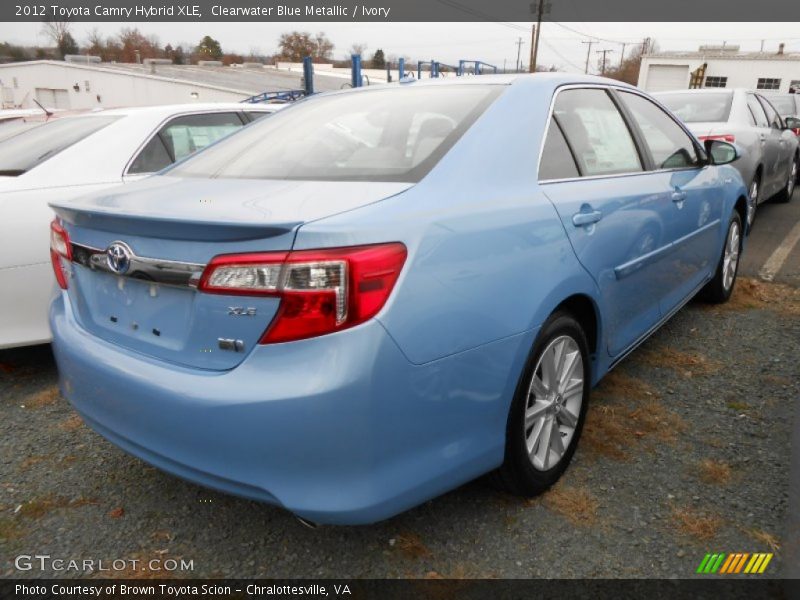 Clearwater Blue Metallic / Ivory 2012 Toyota Camry Hybrid XLE