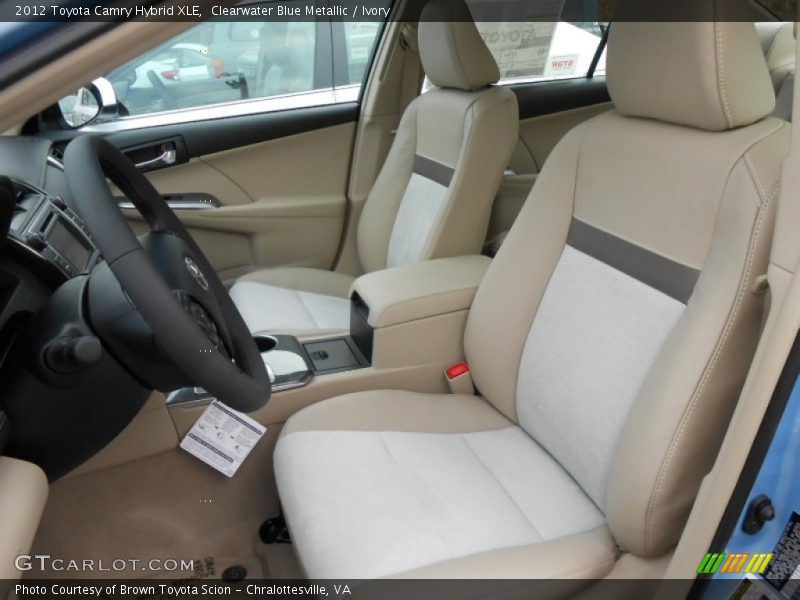 Clearwater Blue Metallic / Ivory 2012 Toyota Camry Hybrid XLE