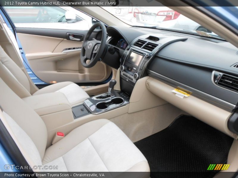 Clearwater Blue Metallic / Ivory 2012 Toyota Camry Hybrid XLE