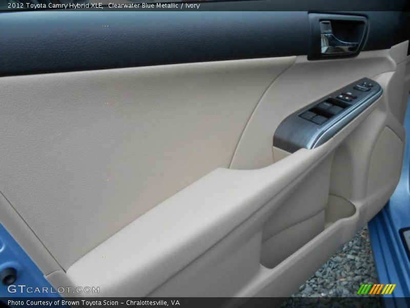 Clearwater Blue Metallic / Ivory 2012 Toyota Camry Hybrid XLE