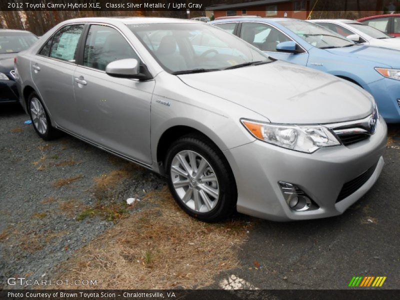 Classic Silver Metallic / Light Gray 2012 Toyota Camry Hybrid XLE