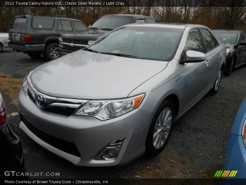 Classic Silver Metallic / Light Gray 2012 Toyota Camry Hybrid XLE