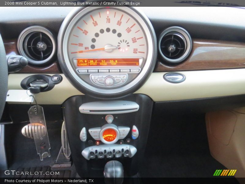 Lightning Blue Metallic / Gravity Tuscan Beige 2008 Mini Cooper S Clubman