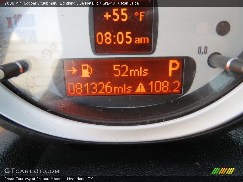 Lightning Blue Metallic / Gravity Tuscan Beige 2008 Mini Cooper S Clubman