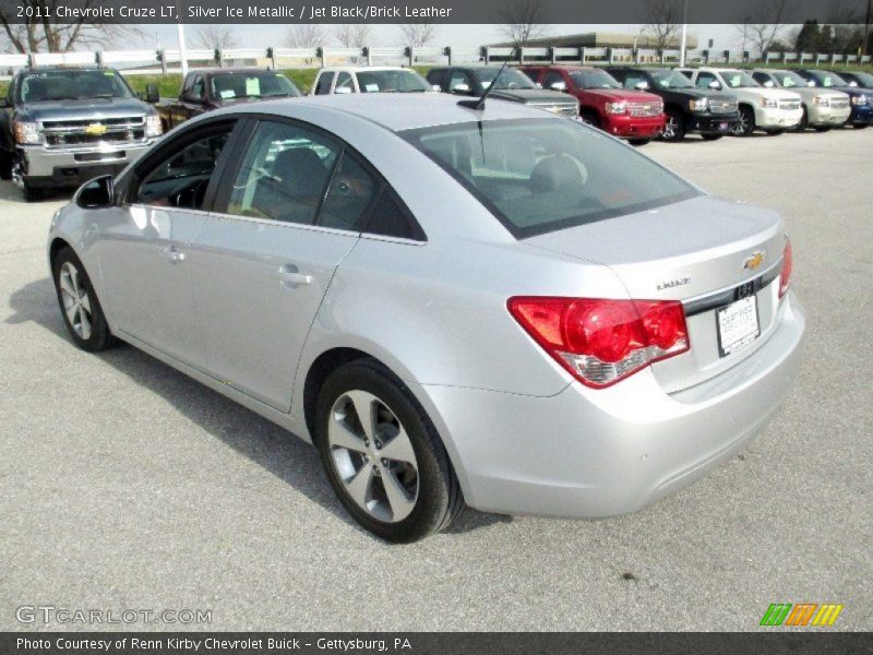 Silver Ice Metallic / Jet Black/Brick Leather 2011 Chevrolet Cruze LT