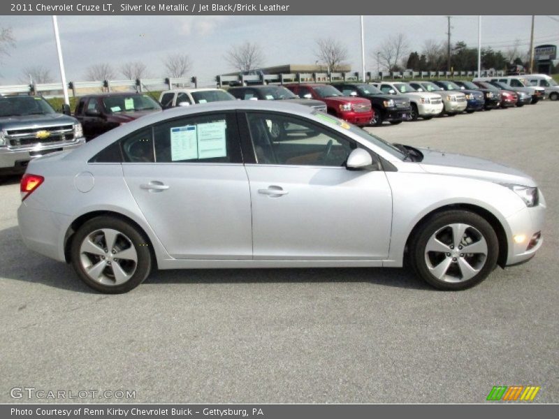 Silver Ice Metallic / Jet Black/Brick Leather 2011 Chevrolet Cruze LT