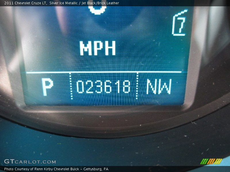 Silver Ice Metallic / Jet Black/Brick Leather 2011 Chevrolet Cruze LT