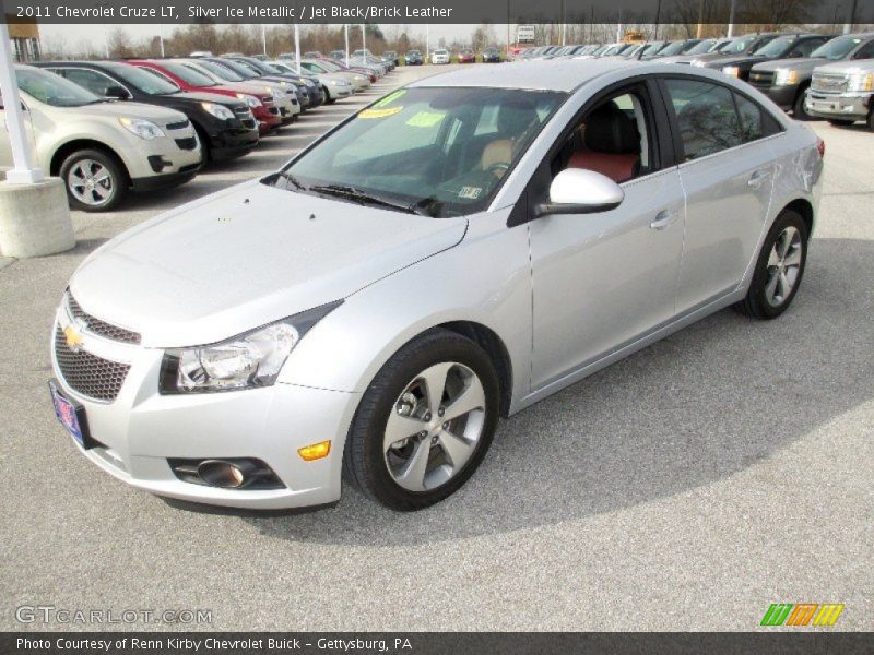 Silver Ice Metallic / Jet Black/Brick Leather 2011 Chevrolet Cruze LT