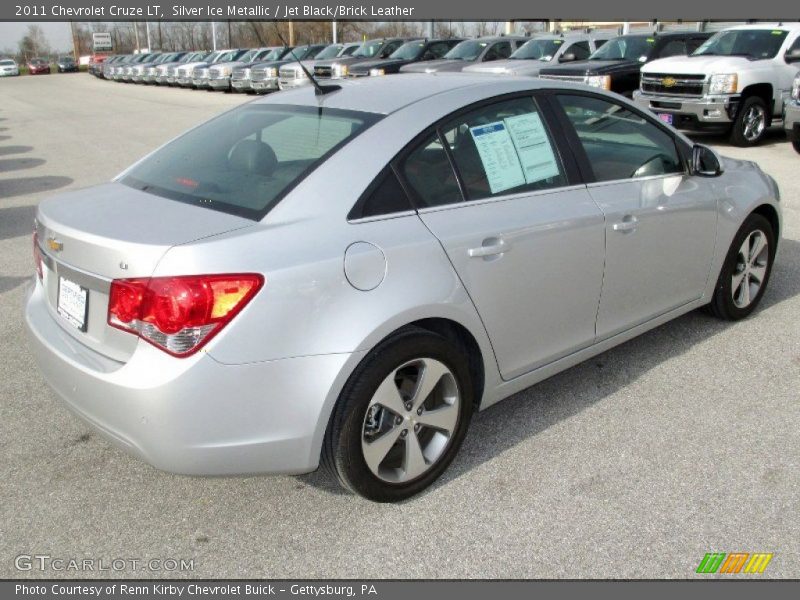 Silver Ice Metallic / Jet Black/Brick Leather 2011 Chevrolet Cruze LT