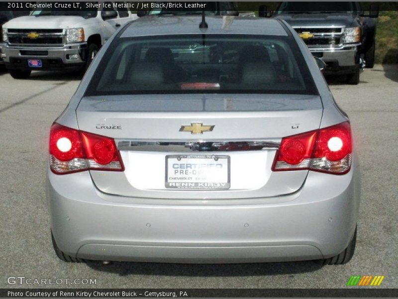 Silver Ice Metallic / Jet Black/Brick Leather 2011 Chevrolet Cruze LT