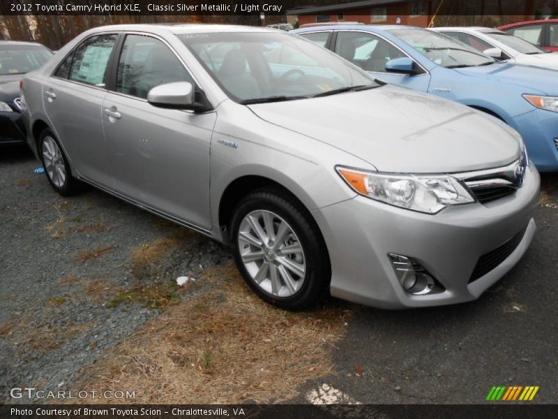 Classic Silver Metallic / Light Gray 2012 Toyota Camry Hybrid XLE