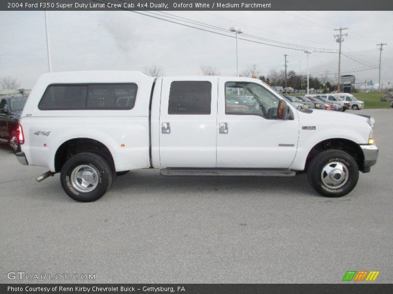 Oxford White / Medium Parchment 2004 Ford F350 Super Duty Lariat Crew Cab 4x4 Dually