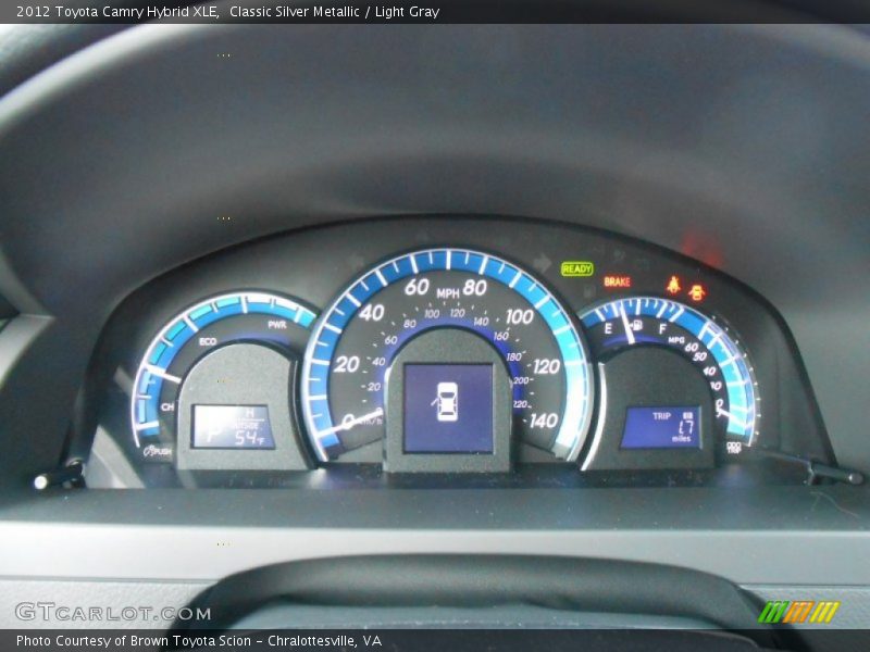 Classic Silver Metallic / Light Gray 2012 Toyota Camry Hybrid XLE