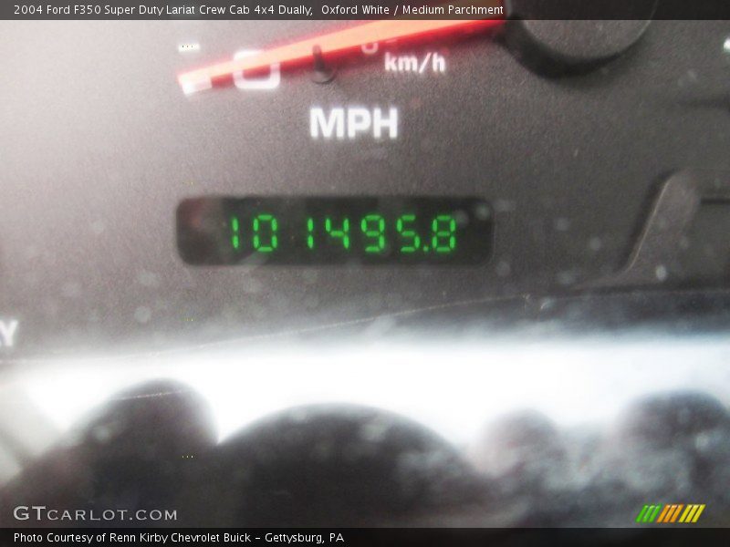 Oxford White / Medium Parchment 2004 Ford F350 Super Duty Lariat Crew Cab 4x4 Dually