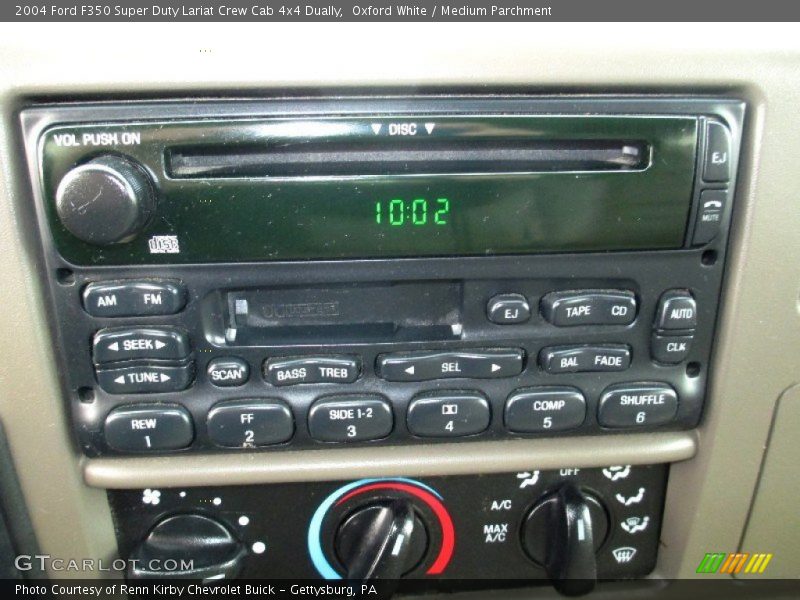 Oxford White / Medium Parchment 2004 Ford F350 Super Duty Lariat Crew Cab 4x4 Dually