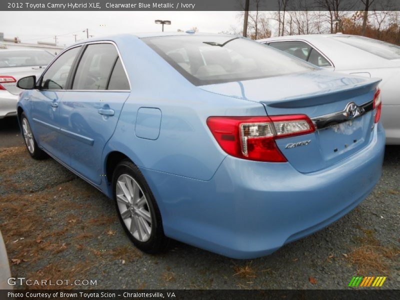 Clearwater Blue Metallic / Ivory 2012 Toyota Camry Hybrid XLE