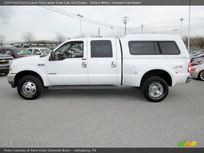 Oxford White / Medium Parchment 2004 Ford F350 Super Duty Lariat Crew Cab 4x4 Dually