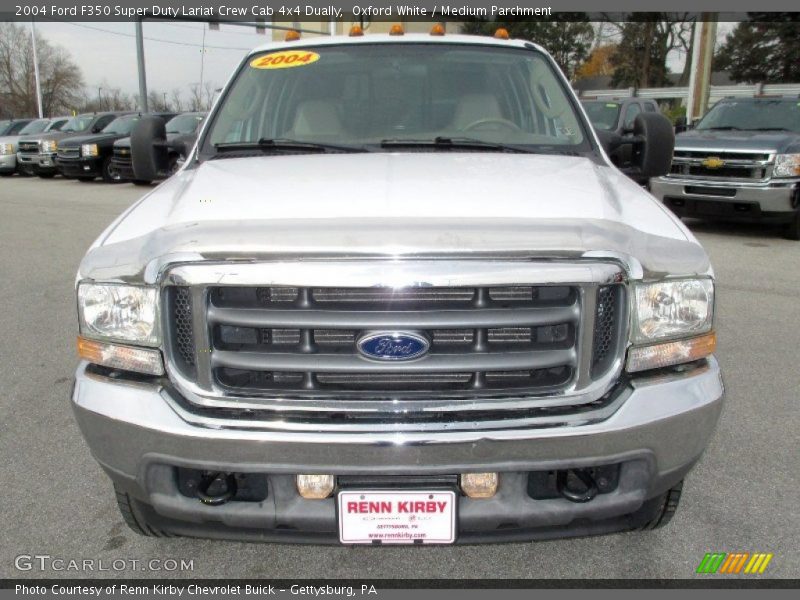 Oxford White / Medium Parchment 2004 Ford F350 Super Duty Lariat Crew Cab 4x4 Dually