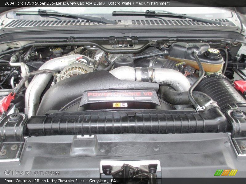 Oxford White / Medium Parchment 2004 Ford F350 Super Duty Lariat Crew Cab 4x4 Dually