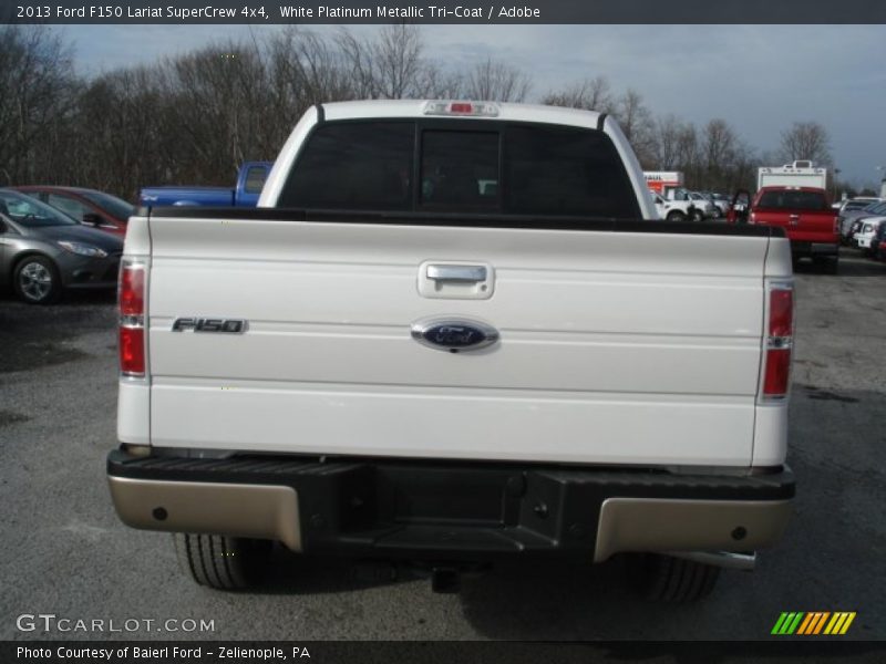 White Platinum Metallic Tri-Coat / Adobe 2013 Ford F150 Lariat SuperCrew 4x4