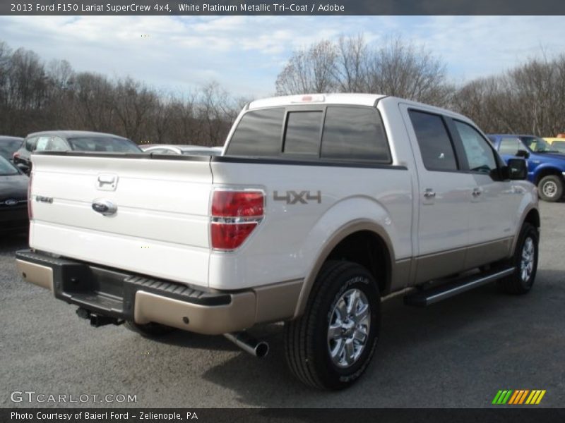 White Platinum Metallic Tri-Coat / Adobe 2013 Ford F150 Lariat SuperCrew 4x4