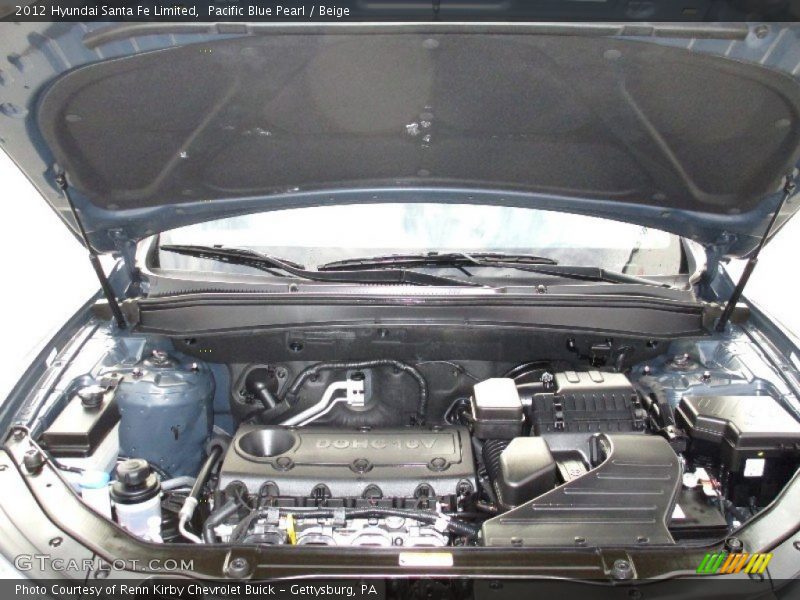 Pacific Blue Pearl / Beige 2012 Hyundai Santa Fe Limited