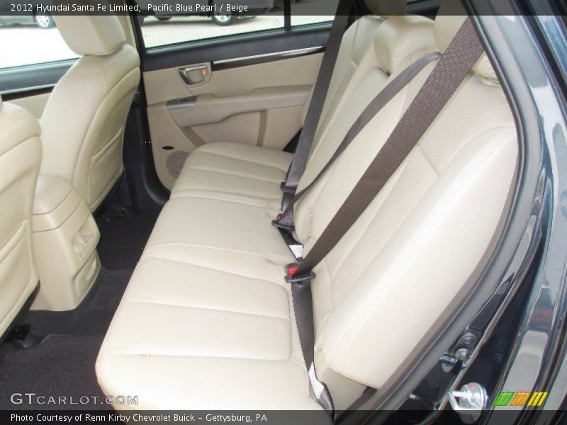 Pacific Blue Pearl / Beige 2012 Hyundai Santa Fe Limited