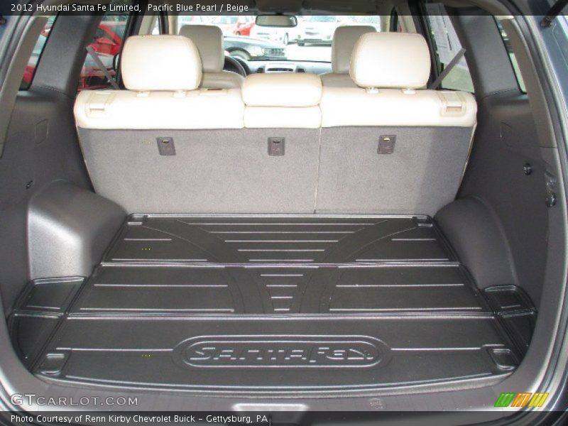 Pacific Blue Pearl / Beige 2012 Hyundai Santa Fe Limited