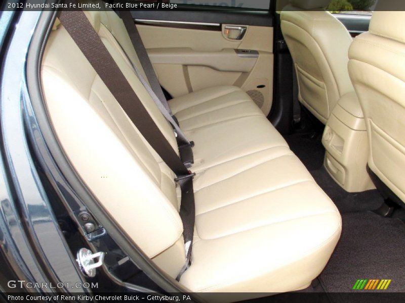 Pacific Blue Pearl / Beige 2012 Hyundai Santa Fe Limited