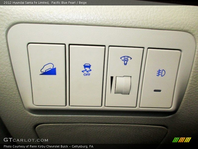 Pacific Blue Pearl / Beige 2012 Hyundai Santa Fe Limited