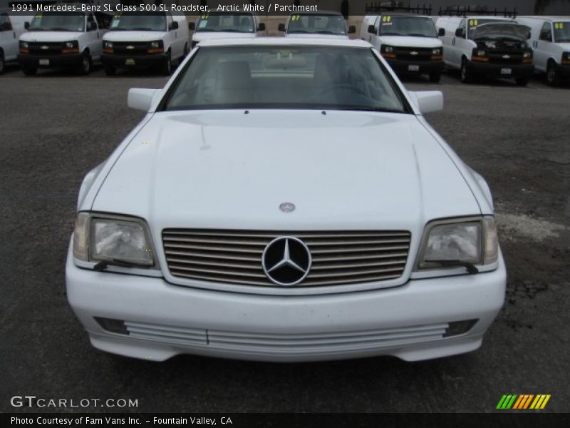 Arctic White / Parchment 1991 Mercedes-Benz SL Class 500 SL Roadster