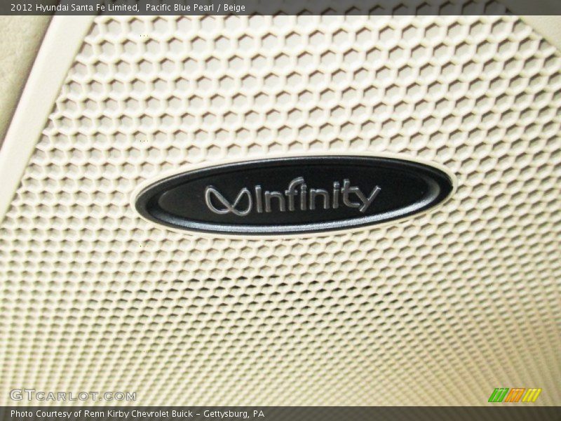 Pacific Blue Pearl / Beige 2012 Hyundai Santa Fe Limited
