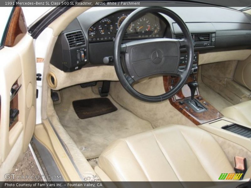 Parchment Interior - 1991 SL Class 500 SL Roadster 